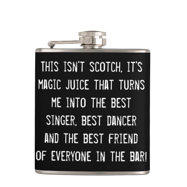 Funny Scotch Drinkers Slogan Hip Flask (Front)