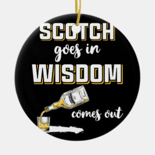 Funny Scotch Scottish Whiskey Ceramic Ornament