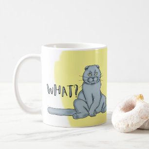 Funny scottish fold cat coffee mug