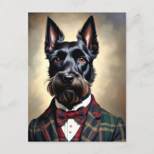 Funny Scottish Terrier Dog Postcard