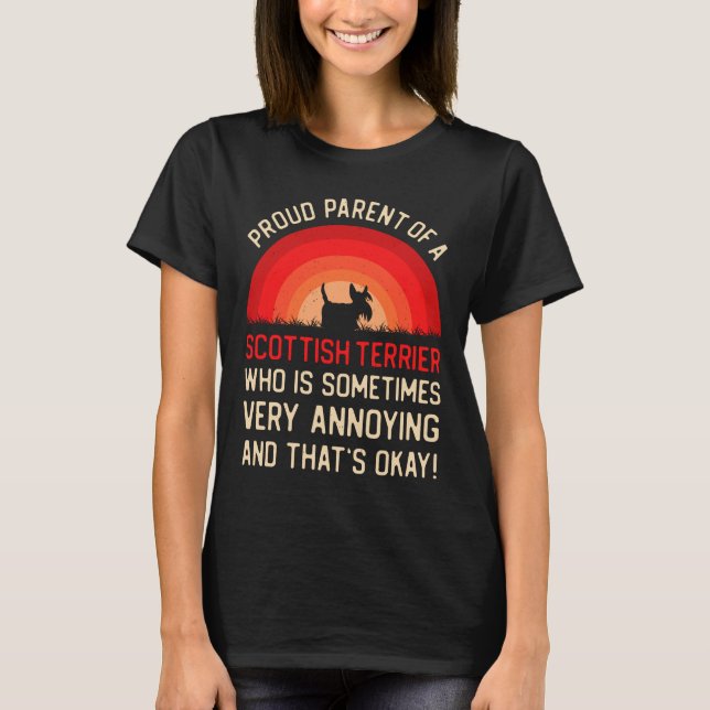 Funny Scottish Terrier T-Shirt (Front)