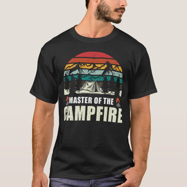 Funny Scout Campfire Fun Camper Boy Nature T-Shirt (Front)