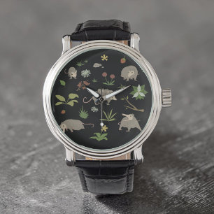 Funny Screaming Opossum Men's Gift Watch