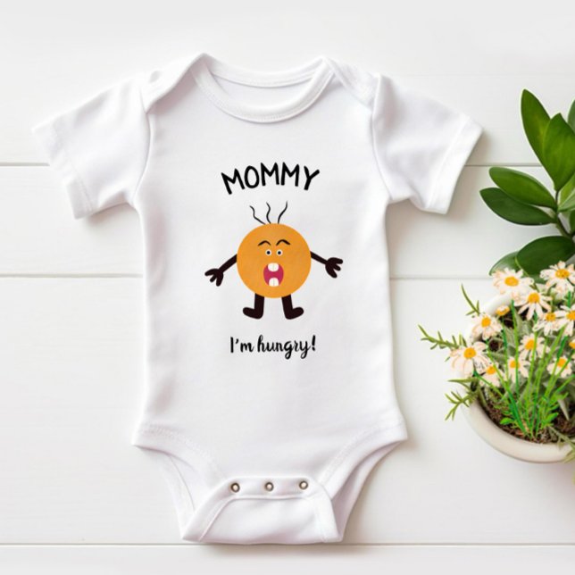 Funny screaming orange  baby bodysuit (Creator Uploaded)