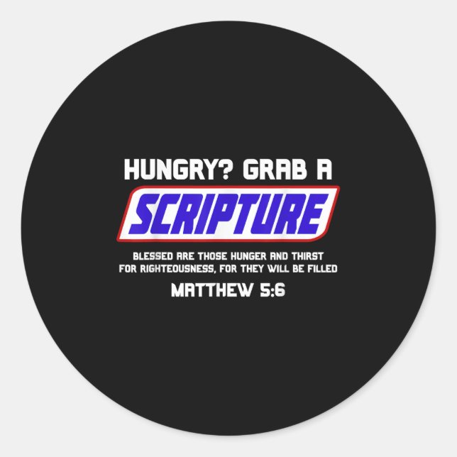Funny Scripture Gifts, Bible Verse, Famous Scriptu Classic Round Sticker (Front)