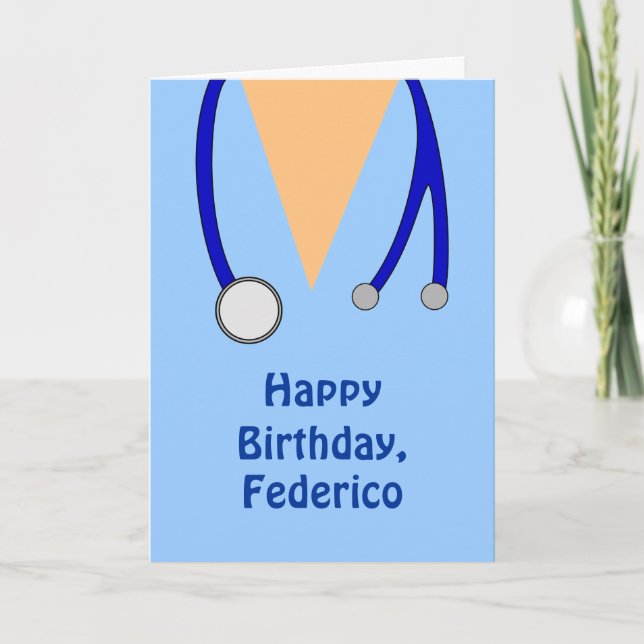 Funny Scrubs Nurses Whimsical Happy Birthday Card (Front)