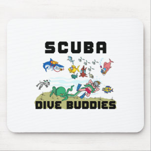 Funny Scuba Dive Buddy Mouse Pad
