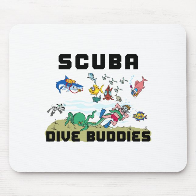Funny Scuba Dive Buddy  Mouse Pad (Front)