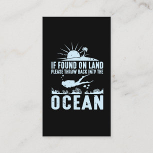 Funny Scuba Diver Gift Swimming Passion Business Card