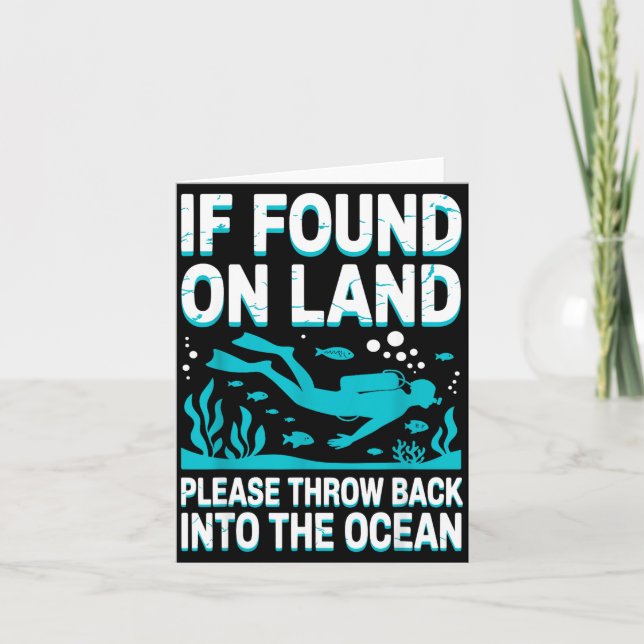 Funny Scuba Diving Art For Men Women Scuba Dive Sc Card (Front)