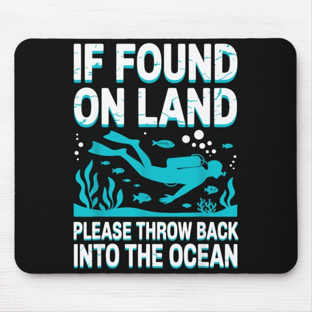 Funny Scuba Diving Art For Men Women Scuba Dive Sc Mouse Pad (Front)