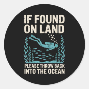 Funny Scuba Diving Art For Men Women Scuba Diver S Classic Round Sticker