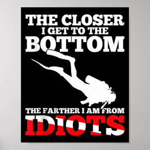 Funny Scuba Diving Flag Dive Quote Scuba Diver Gif Poster