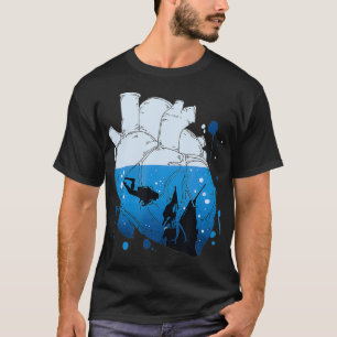 Funny Scuba Diving Gift For Scuba Divers Heart  T-Shirt