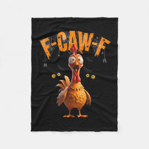 Funny Sder Web Chicken F-caw-f Fleece Blanket