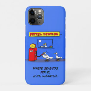 Funny sea gulls petrel cartoon humour iPhone 11 pro case