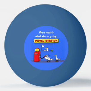 Funny sea gulls petrel cartoon humour ping pong ball