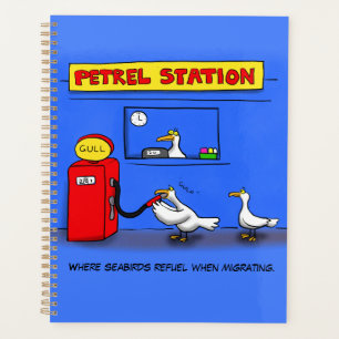 Funny sea gulls petrel cartoon humour planner