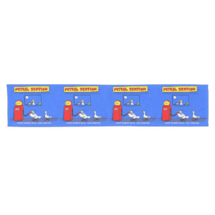 Funny sea gulls petrel cartoon humour short table runner