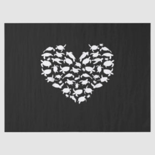Funny Sea Turtle Gift Men Women Cool Turtles Heart Tissue Paper