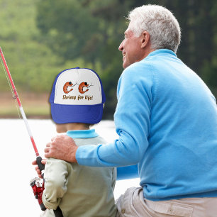 Funny seafood shrimp trucker hat