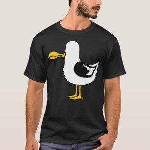 funny seagull beach bird dog animal art T-Shirt