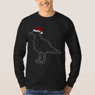 Funny Seagull Bird Xmas Lighting Santa Hat Seagull T-Shirt