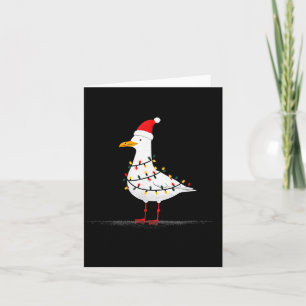 Funny Seagull Christmas Graphics Animal Lights Lov Card