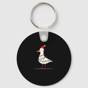Funny Seagull Christmas Graphics Animal Lights Lov Keychain