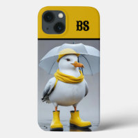 Funny Seagull in Rain Boots – Beach Humour