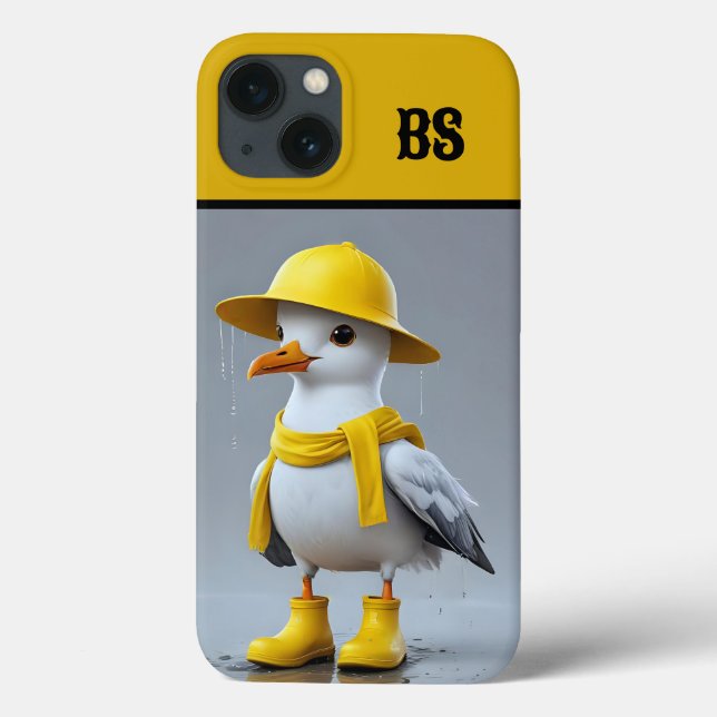 Funny Seagull in Rain Boots – Beach Humour Case-Mate iPhone Case (Back)