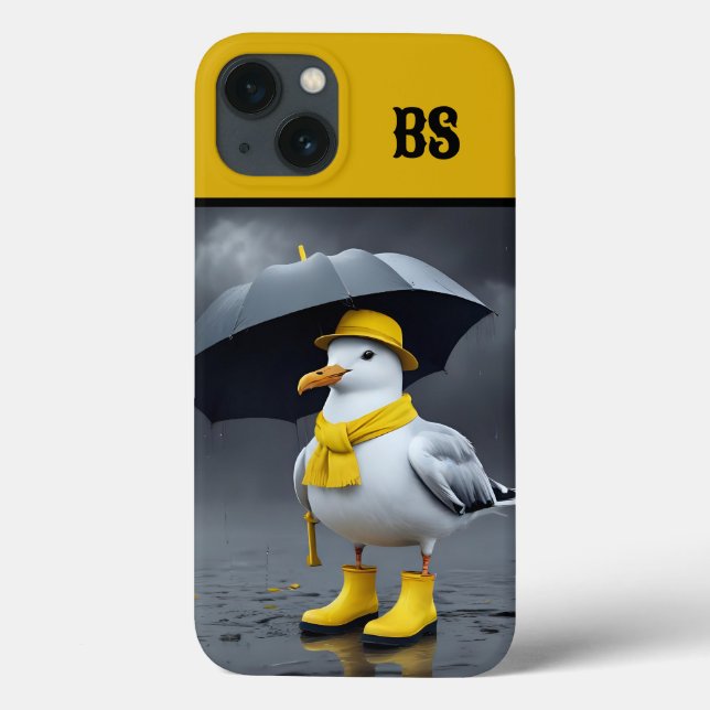 Funny Seagull in Rain Boots – Beach Humour Case-Mate iPhone Case (Back)