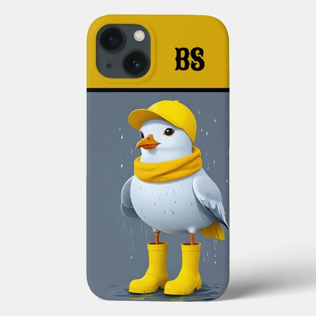 Funny Seagull in Rain Boots – Beach Humour Case-Mate iPhone Case (Back)