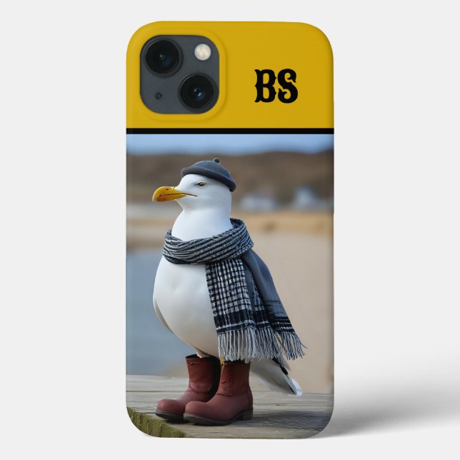 Funny Seagull in Rain Boots – Beach Humour Case-Mate iPhone Case (Back)