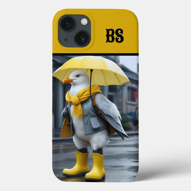 Funny Seagull in Rain Boots – Beach Humour Case-Mate iPhone Case (Back)