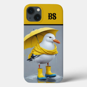 Funny Seagull in Rain Boots – Beach Humour iPhone 13 Case