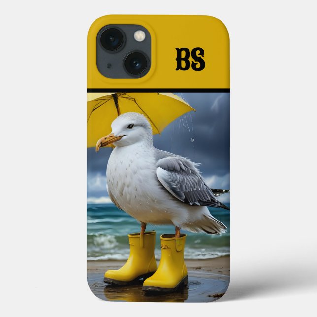 Funny Seagull in Rain Boots – Beach Humour Case-Mate iPhone Case (Back)