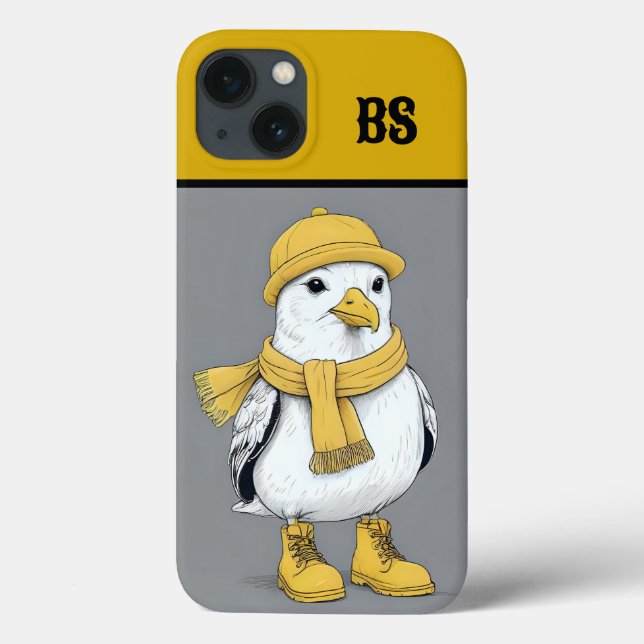 Funny Seagull in Rain Boots – Beach Humour Case-Mate iPhone Case (Back)
