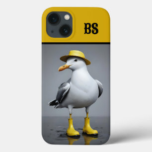 Funny Seagull in Rain Boots – Beach Humour iPhone 13 Case