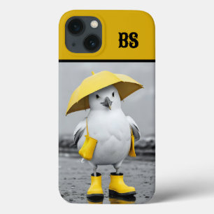 Funny Seagull in Rain Boots – Beach Humour iPhone 13 Case