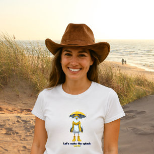 Funny Seagull in Rain Boots – Beach Humour Tri-Blend Shirt
