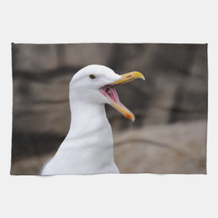 FUNNY Seagull Kitchen Towel
