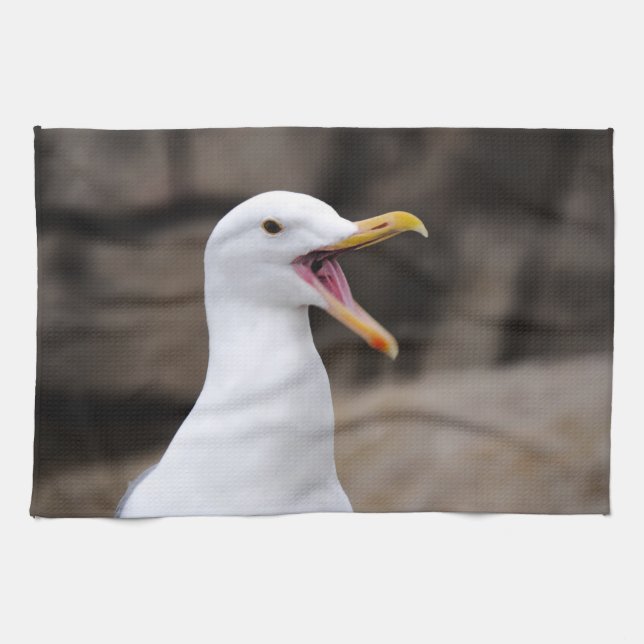 FUNNY Seagull Kitchen Towel (Horizontal)
