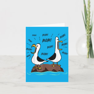 Funny Seagull Mom Mom Ocean Life Mothers Day Bird Card