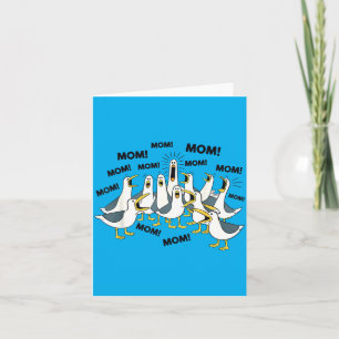Funny Seagull Mom Mom Ocean Life Mothers Day Bird Card