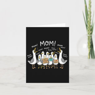 Funny Seagull Mom Mom Ocean Life Mothers Day Bird Card