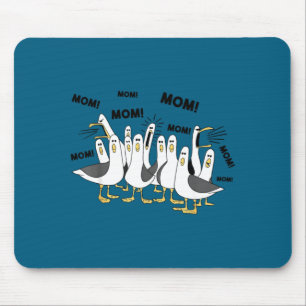 Funny seagull mom mom ocean life mother's day bird mouse pad