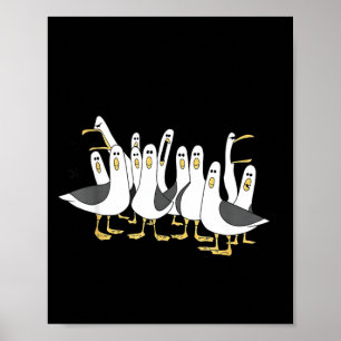 Funny seagull mom mom ocean life mother's day bird poster