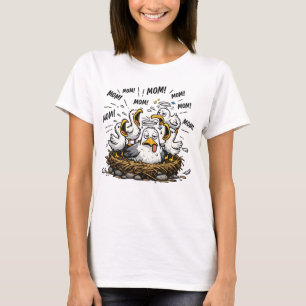 Funny Seagull Mom Mother's Day Gift Cartoon T-Shirt