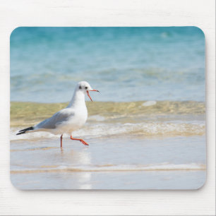 Funny seagull mouse pad